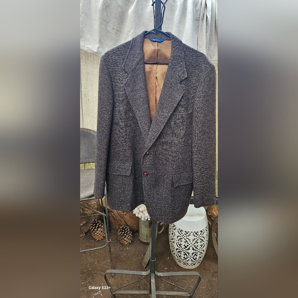 Pendleton Dark Brown Tweed Blazer Mens Size 42